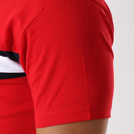 Classic Series - Tee Shirt Avec Bandes KB Rouge Noir Blanc
