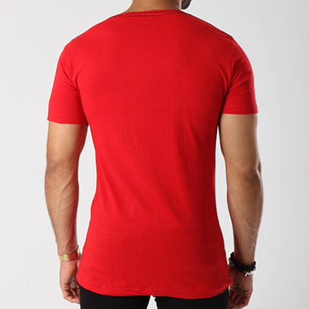 Classic Series - Tee Shirt Avec Bandes KB Rouge Noir Blanc