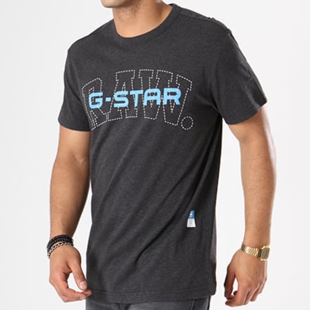 G-Star - Tee Shirt 02 D10966-336 Gris Anthracite Chiné