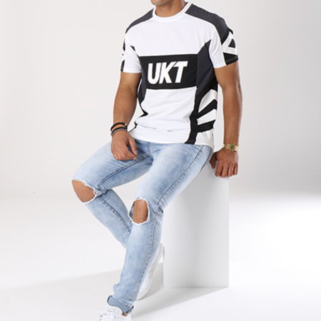 Unkut - Tee Shirt Oversize Jail Blanc Noir