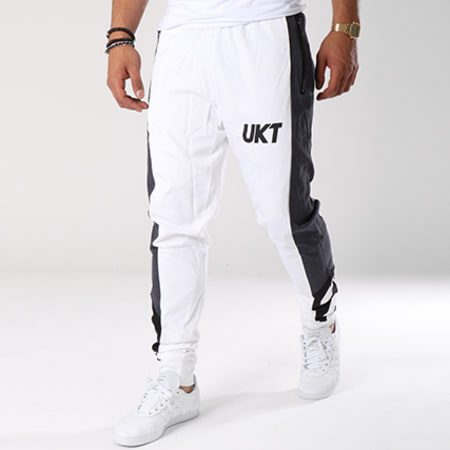 Unkut - Pantalon Jogging Jail Blanc Noir