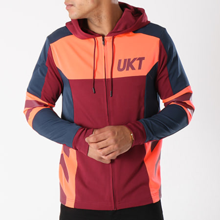 Unkut Veste Zippée Capuche Jail Bordeaux Rose Fluo Ryses