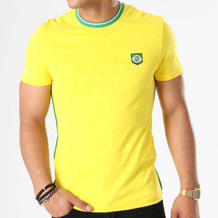 Celio - Tee Shirt Llefifave Brésil Jaune Vert