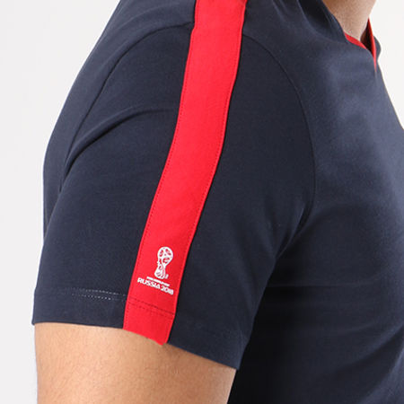 Celio - Tee Shirt Avec Bande Llefifave France Bleu Marine Rouge