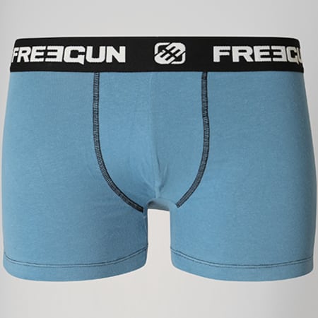 Freegun - Boxer Coton Confort Bleu