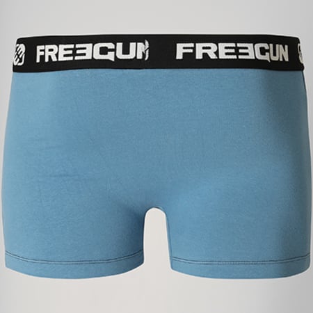 Freegun - Boxer Coton Confort Bleu