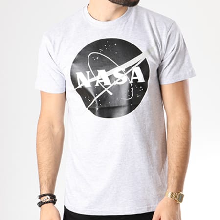 NASA - Insignia Front Desaturate Tee Shirt grigio screziato