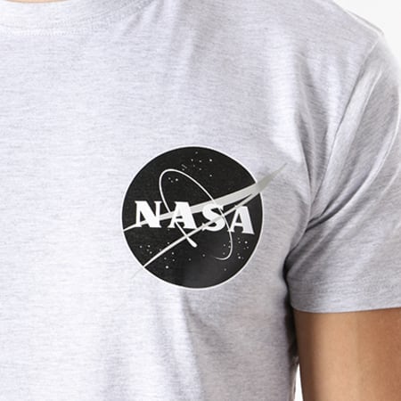 NASA - Tee Shirt Insignia Desaturate Gris Chiné
