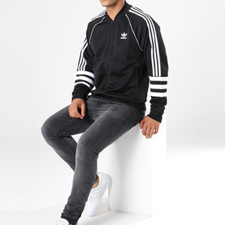 Adidas Originals - Veste Zippée Authentic DJ2856 Noir Blanc