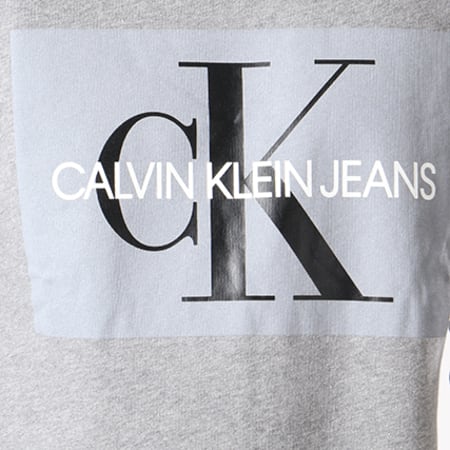 Calvin Klein - Sweat Crewneck Basic Monogram Logo 7742 Gris Chiné