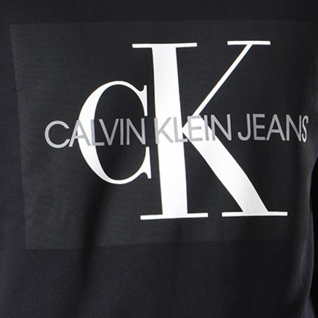 Calvin Klein - Sweat Crewneck Basic Monogram Logo 7742 Noir