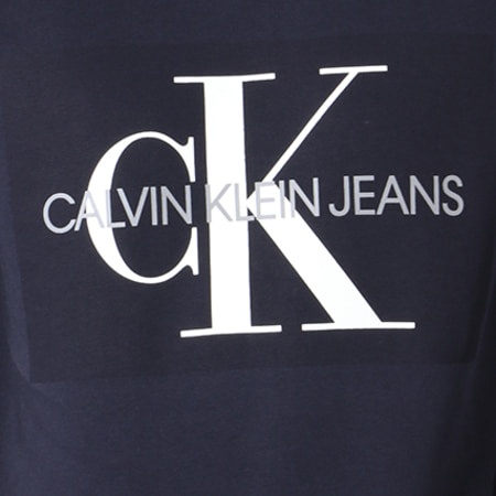 Calvin Klein - Sweat Crewneck Basic Monogram Logo 7742 Bleu Marine