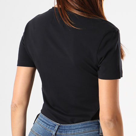 Calvin Klein - Camiseta de mujer Core Monogram Logo 7878 Negra