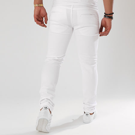 Black Needle - Pantalon Chino 1012 Blanc