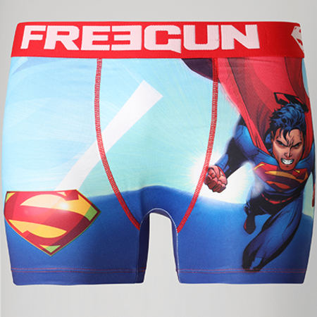 Freegun - Boxer Justice League Superman Bleu