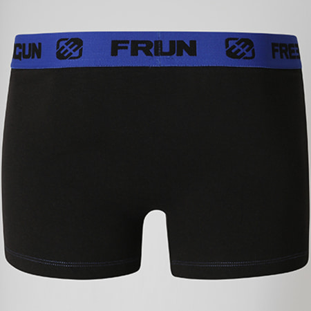 Freegun - Lot De 3 Boxers Coton Bi Stretch Noir Bleu Roi