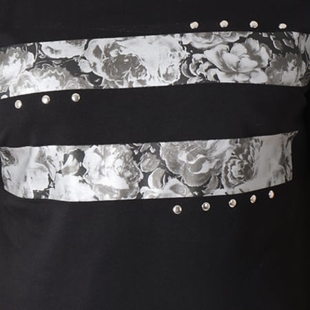 Ikao - Tee Shirt F170 Noir Floral