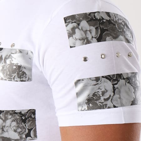 Ikao - Tee Shirt F170 Blanc Floral
