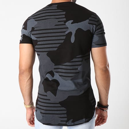 Ikao - Tee Shirt Oversize F174 Noir Camouflage