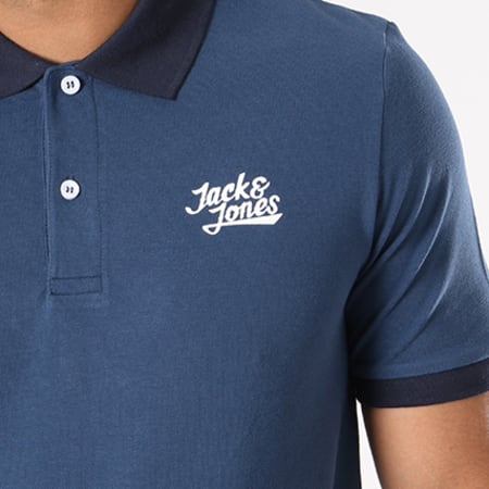Jack And Jones - Polo Manches Courtes Bull Bleu Marine
