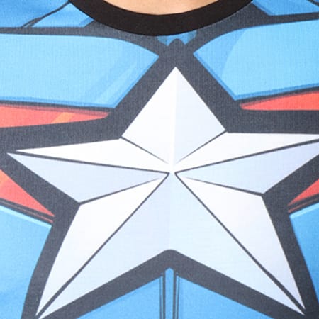 Captain America - Tee Shirt Captain America Bleu Clair 