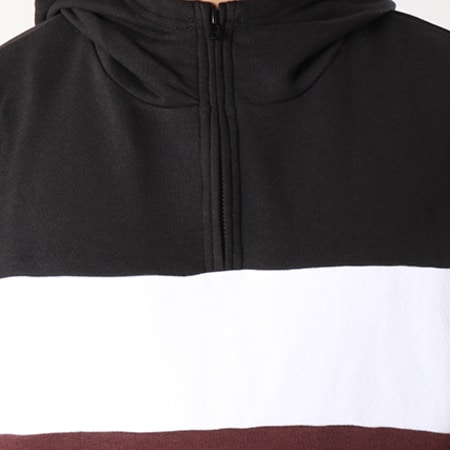 Only And Sons - Sweat Capuche Matheo Noir Blanc Marron