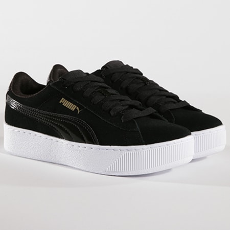 Puma Baskets Femme Vikky Platform 363287 05 Black White