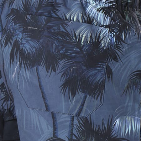 SikSilk - Short De Bain Palm Rework 12547 Bleu Marine Floral