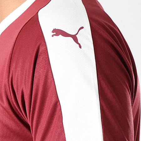 Puma - Tee Shirt De Sport Liga Jersey 703417 Bordeaux Blanc