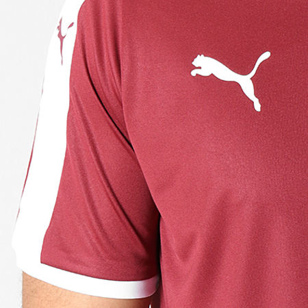 Puma - Tee Shirt De Sport Liga Jersey 703417 Bordeaux Blanc