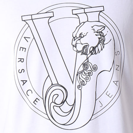 Versace Jeans Couture - Tee Shirt Print B3GRB75K Blanc Noir