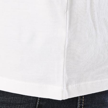 Esprit - Tee Shirt Poche 068EE2K015 Blanc Bleu Marine
