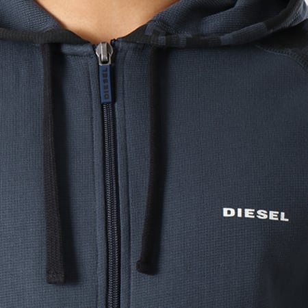 Diesel - Sweat Zippé Capuche Brianz 00SV38-0HASD Camouflage Bleu Marine