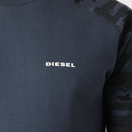 Diesel - Sweat Crewneck Casey 00S4AM-0HASD Camouflage Bleu Marine