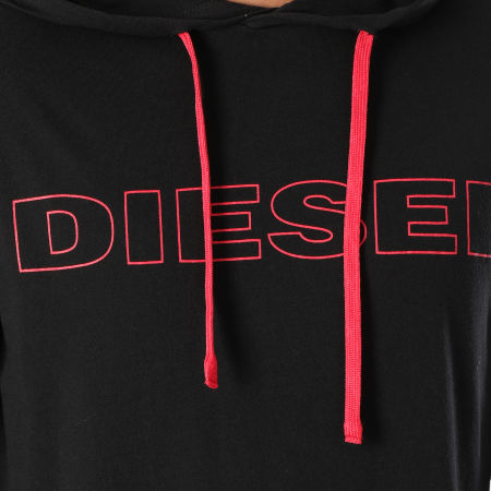 Diesel - Tee Shirt Manches Longues Capuche Jimmy 00SCW4-0DARX Noir Rouge