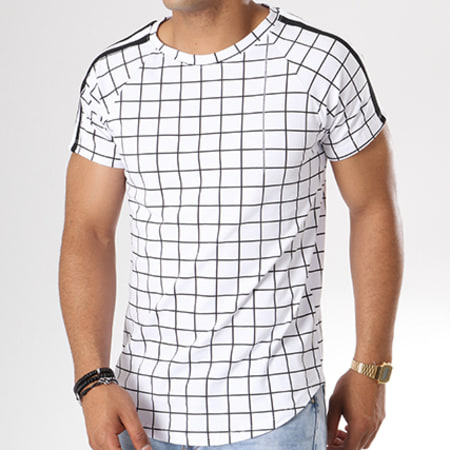 Frilivin - Tee Shirt Oversize Avec Bandes 5065 Blanc
