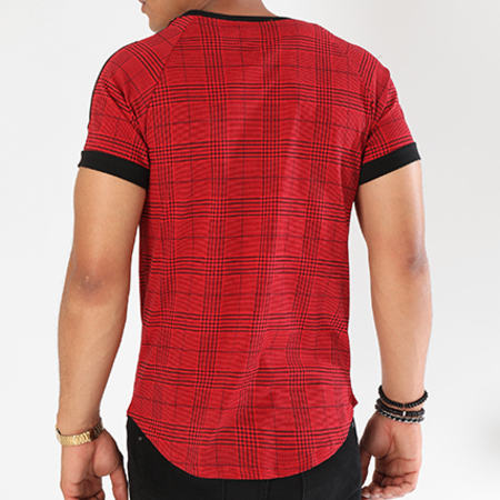 Frilivin - Tee Shirt Oversize Avec Bandes 5003T Rouge