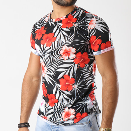 Uniplay - Tee Shirt Oversize UP-T308 Noir Floral