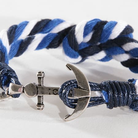 Icon Brand - Bracelet Captain Flint Bleu Roi Blanc Noir