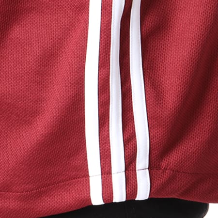 Adidas Originals - Sweat Crewneck Bandes Brodées Authentic Stripe Jersey DJ2868 Bordeaux Blanc