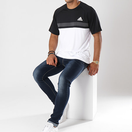 Adidas Sportswear - Tee Shirt Club C B CE1429 Blanc Noir