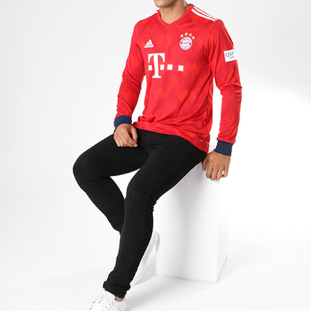 Adidas Sportswear - Tee Shirt Manches Longues De Sport FC Bayern Munich CF5430 Rouge