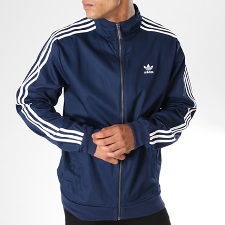 Adidas Originals - Veste Zippée Bandes Brodées Co Woven DL8639 Bleu Marine