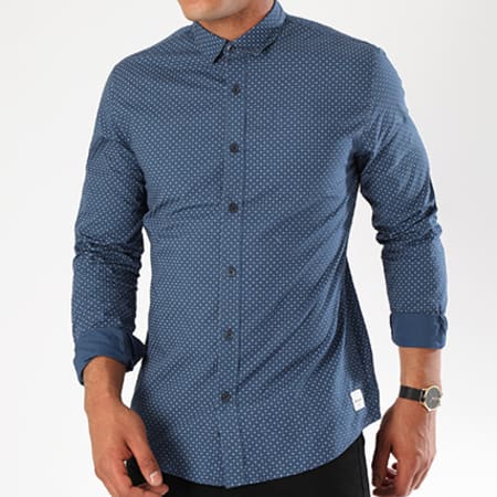 Only And Sons - Chemise Manches Longues Corona Bleu Marin