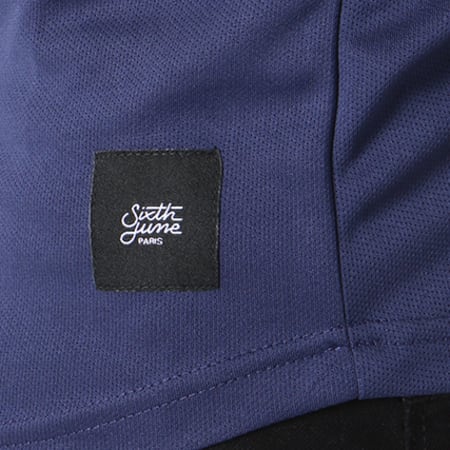 Sixth June - Tee Shirt De Sport M3450TTS Bleu Marine Bordeaux