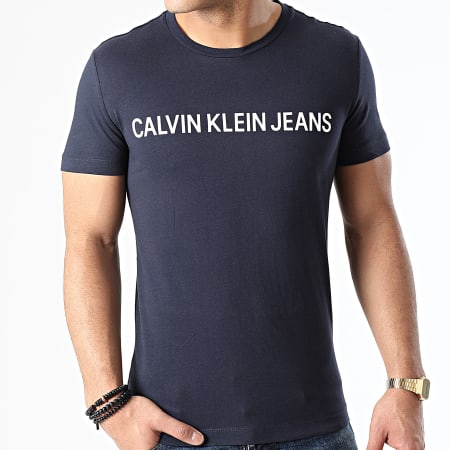 Calvin Klein - Tee Shirt Basic Institutional Logo 7855 Blu navy