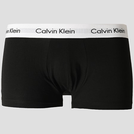 Calvin Klein - Lot De 3 Boxers Cotton Stretch U2664G Noir Vert Bleu Clair Blanc
