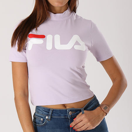 Fila - Tee Shirt Crop Femme Every Turtle 681267 Lilas