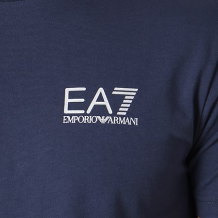 EA7 Emporio Armani - Tee Shirt 6ZPT51-PJ02Z Bleu Marine Argenté
