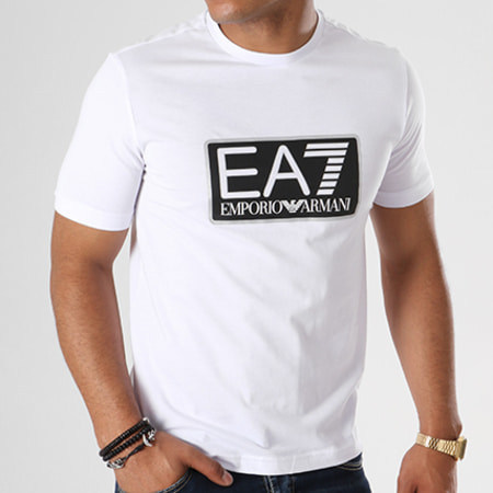 EA7 Emporio Armani - Tee Shirt 6ZPT81-PJ02Z Blanc Argenté